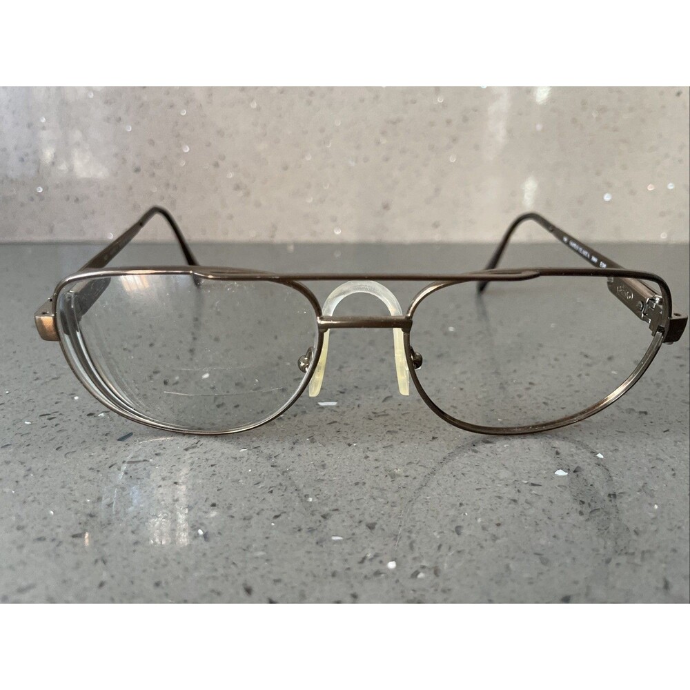 Safilo Elasta 3069 E98 Eyeglasses FRAMES ONLY 57-18-145 Bronze Aviator Italy